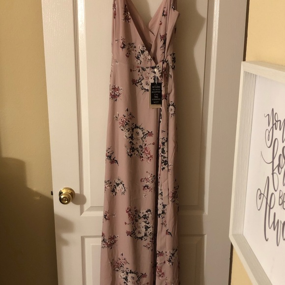 Wayf Angelina slit wrap gown - Picture 5 of 8